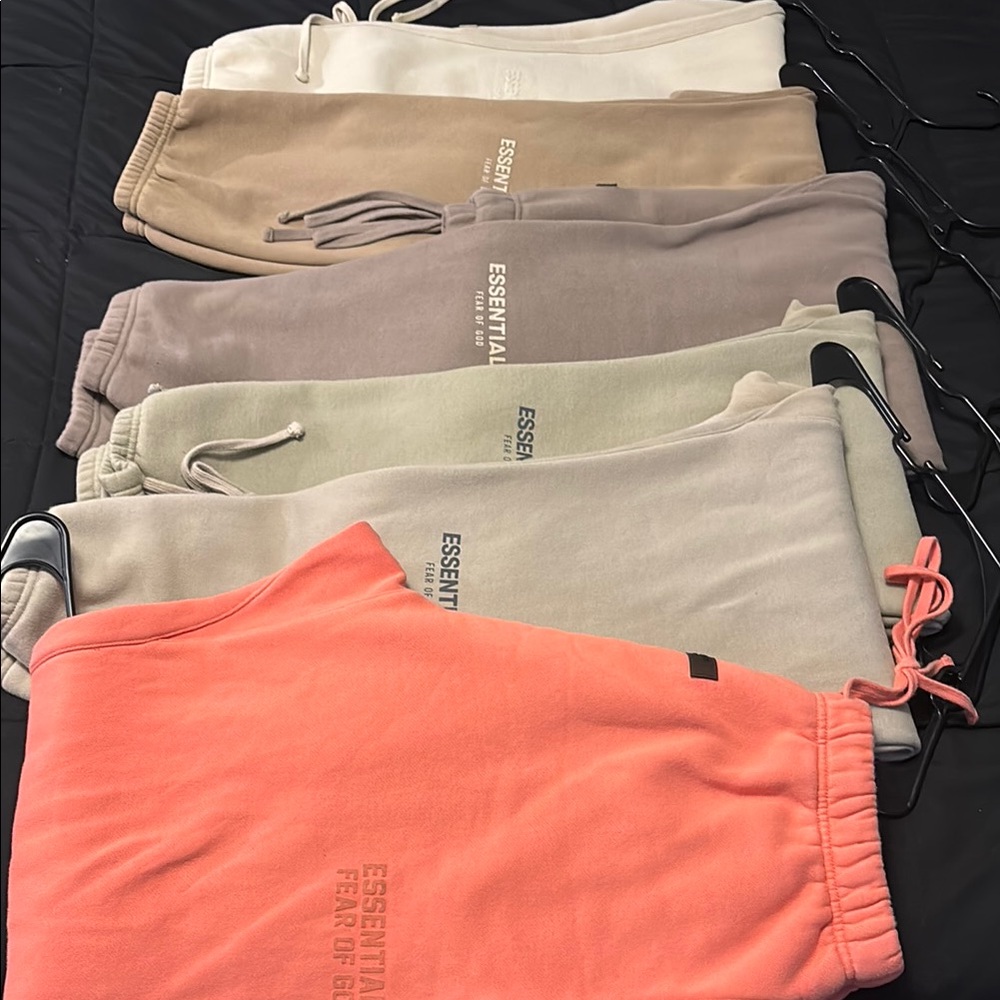 Essentials Jogger Pants - Cream, Tan, Coral